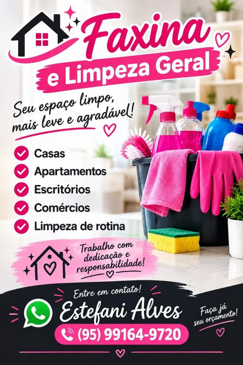 Faxina serviços com qualidade 