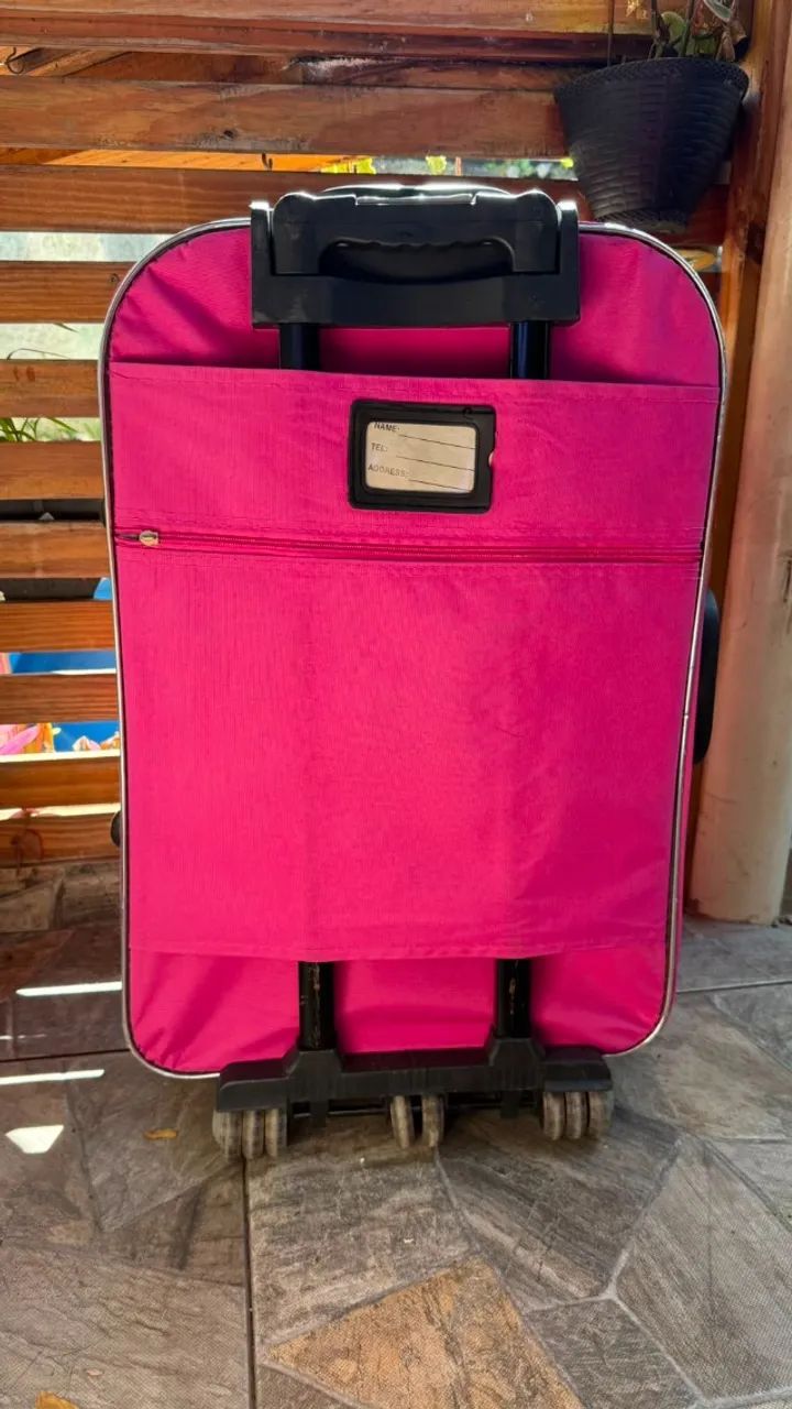 Mala de Viagem Média ORMI Flexível - Rosa - Foto 4