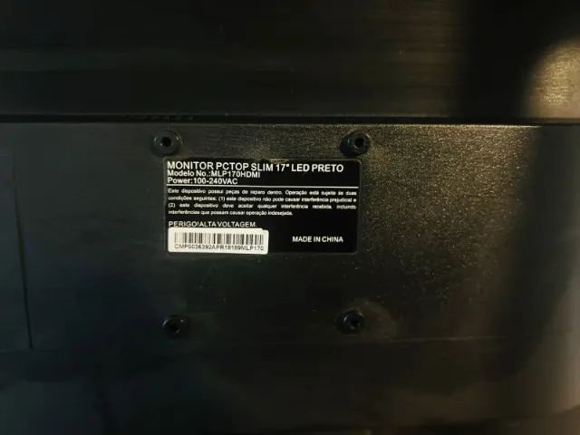 Monitor PCTOP Slim 17 Led Preto - Foto 2