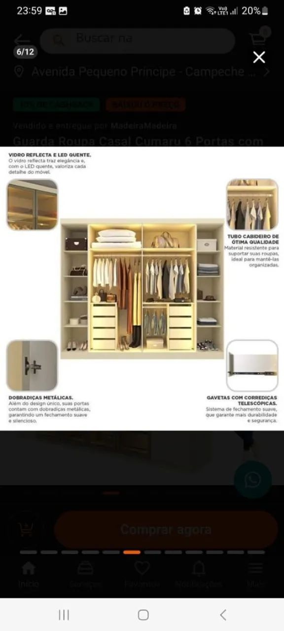 Guardar roupa casal - Foto 2