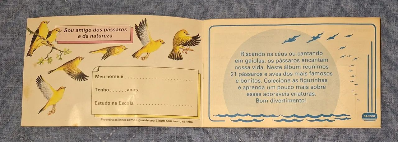 Álbum de Figurinhas Os Pássaros Danone - Foto 2