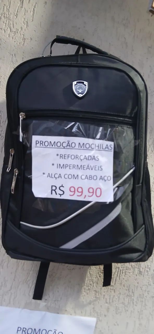 MOCHILAS REFORÇADAS, IMPERMEÁVEIS, ALÇA COM CABO AÇO. *  - Foto 4
