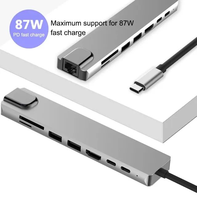 Hub Bakeey 8 Em 1 Para Macbook Pro Thunderbolt Usb C Hdmi 4k - Foto 3