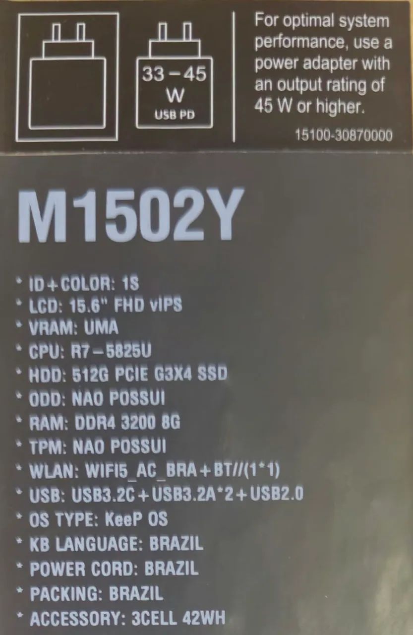 Notebook Asus Vivobook 15 M1502Y - Foto 3