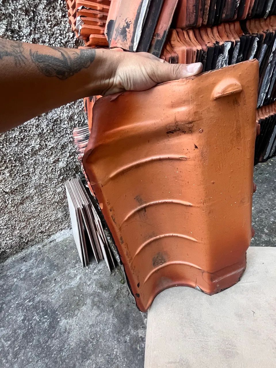 Lote 450 telhas de ceramica  - Foto 4