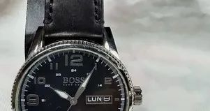 Relógio Hugo Boss Pilot Edition 1513330 Dia-Data 44mm Couro