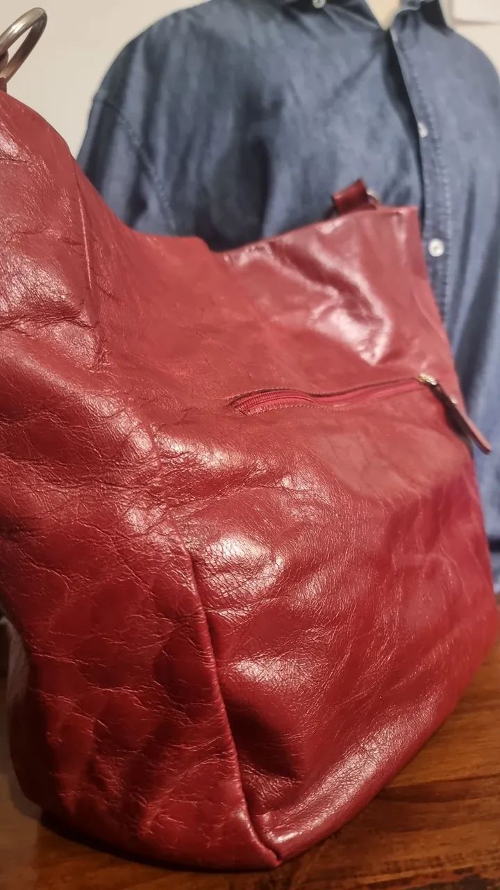 Bolsa Couro Legitimo Grande - Foto 5
