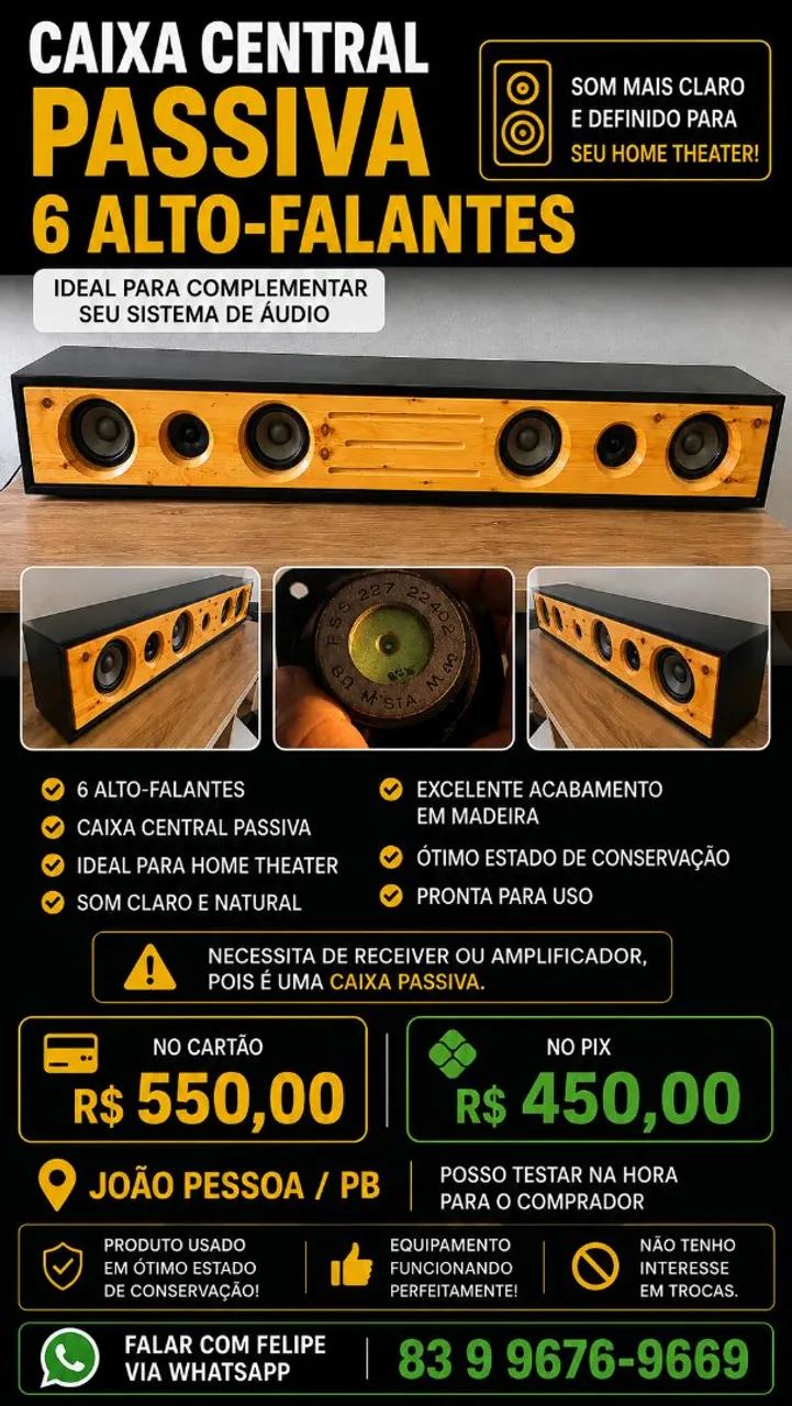 HOME THEATER COMPLETO - DENON + YAMAHA + CAIXA CENTRAL - Foto 2