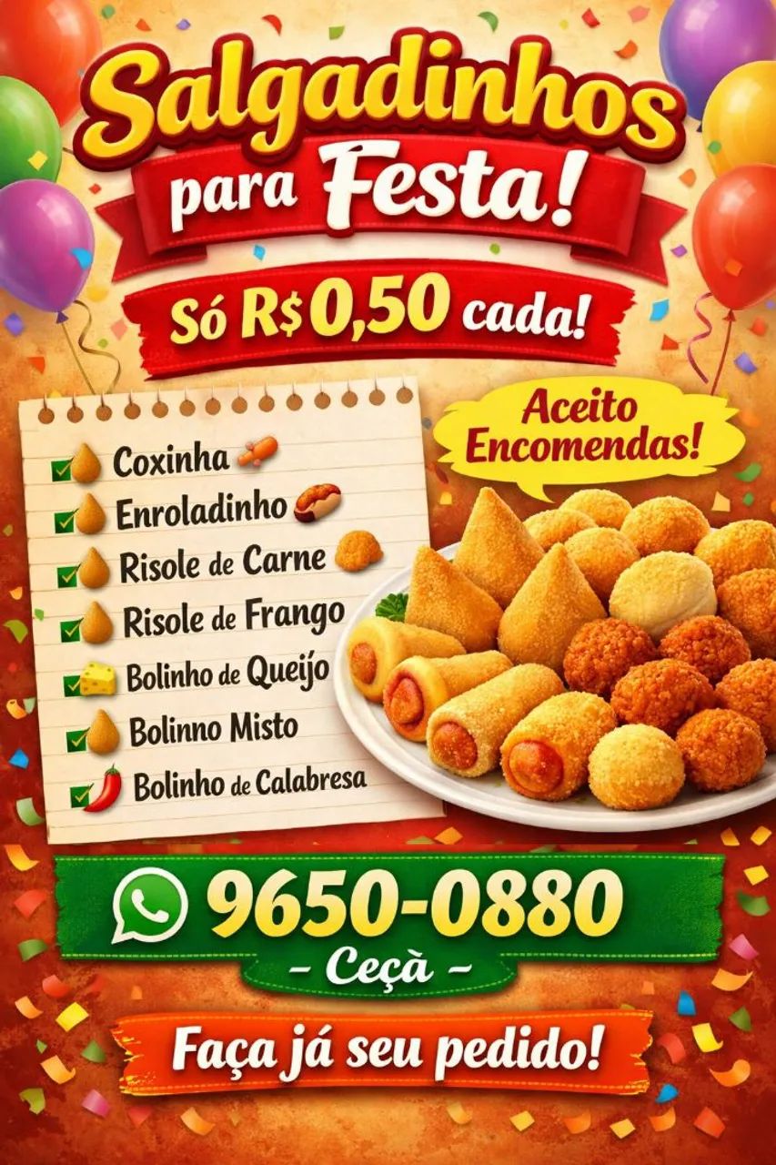 Salgados para festa