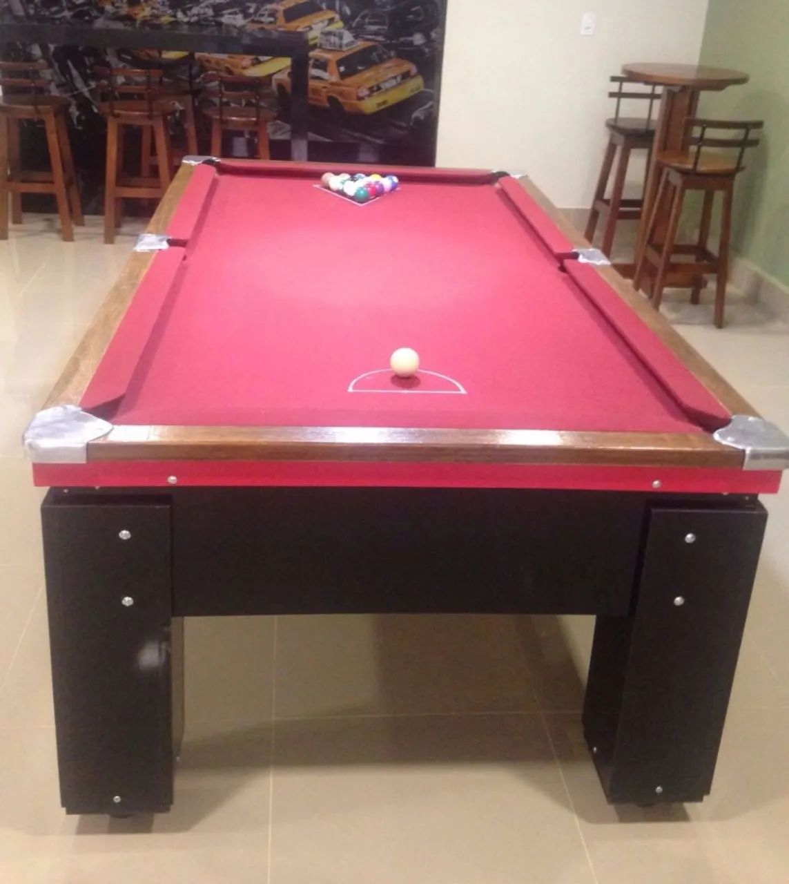 Mesa jogos bilhar pebolim totó sinuca máquina música fliperama karaokê tamancobol pingpong - Foto 4