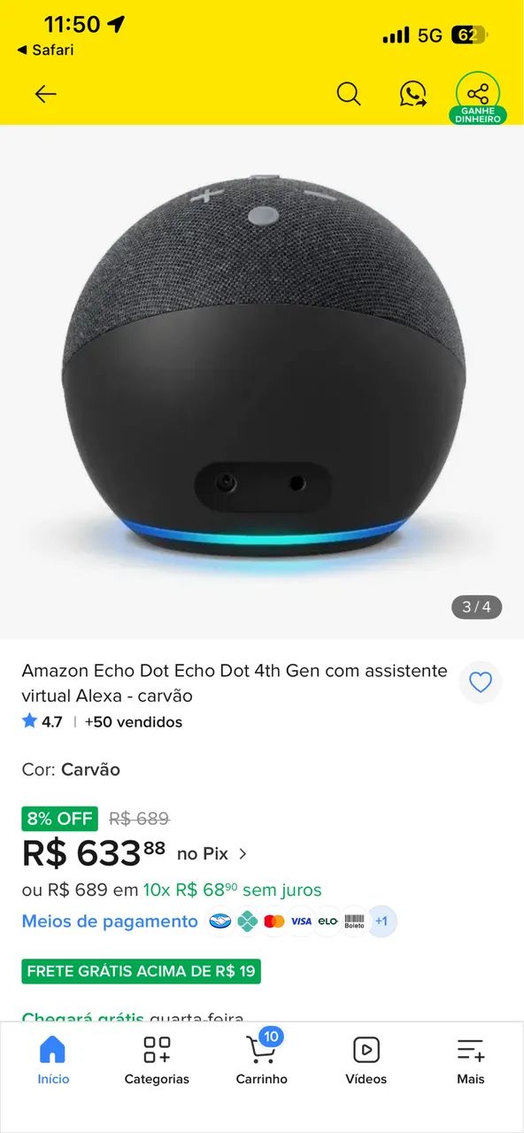 Vendo Alexa 4 geração com som premium 