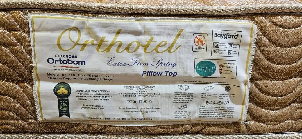 Cama Box Solteiro e Colchão Molas Ortobom Orthotel (SEMINOVO) - Foto 5