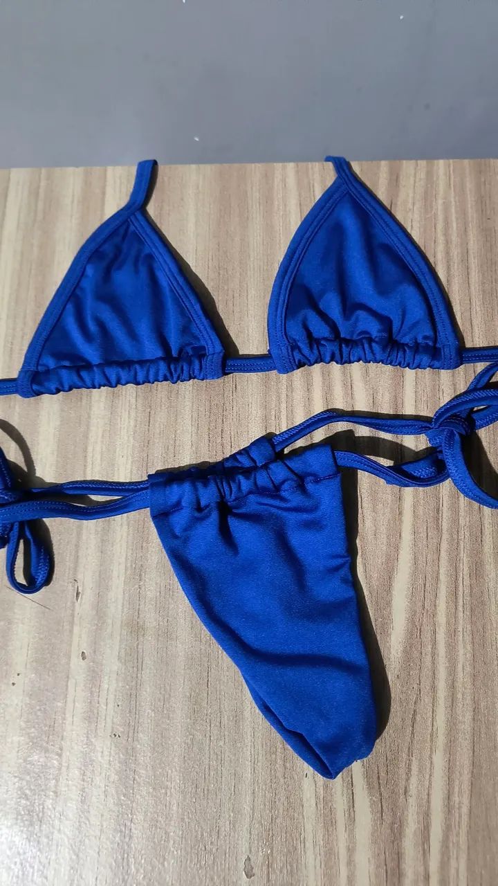 Biquíni M azul bebê modelo bronze  - Foto 4