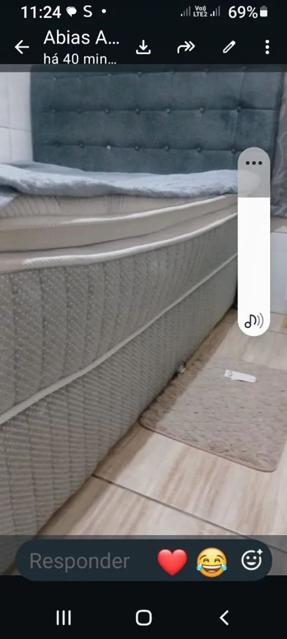 Cama de casal Ortobom cabeceira usada