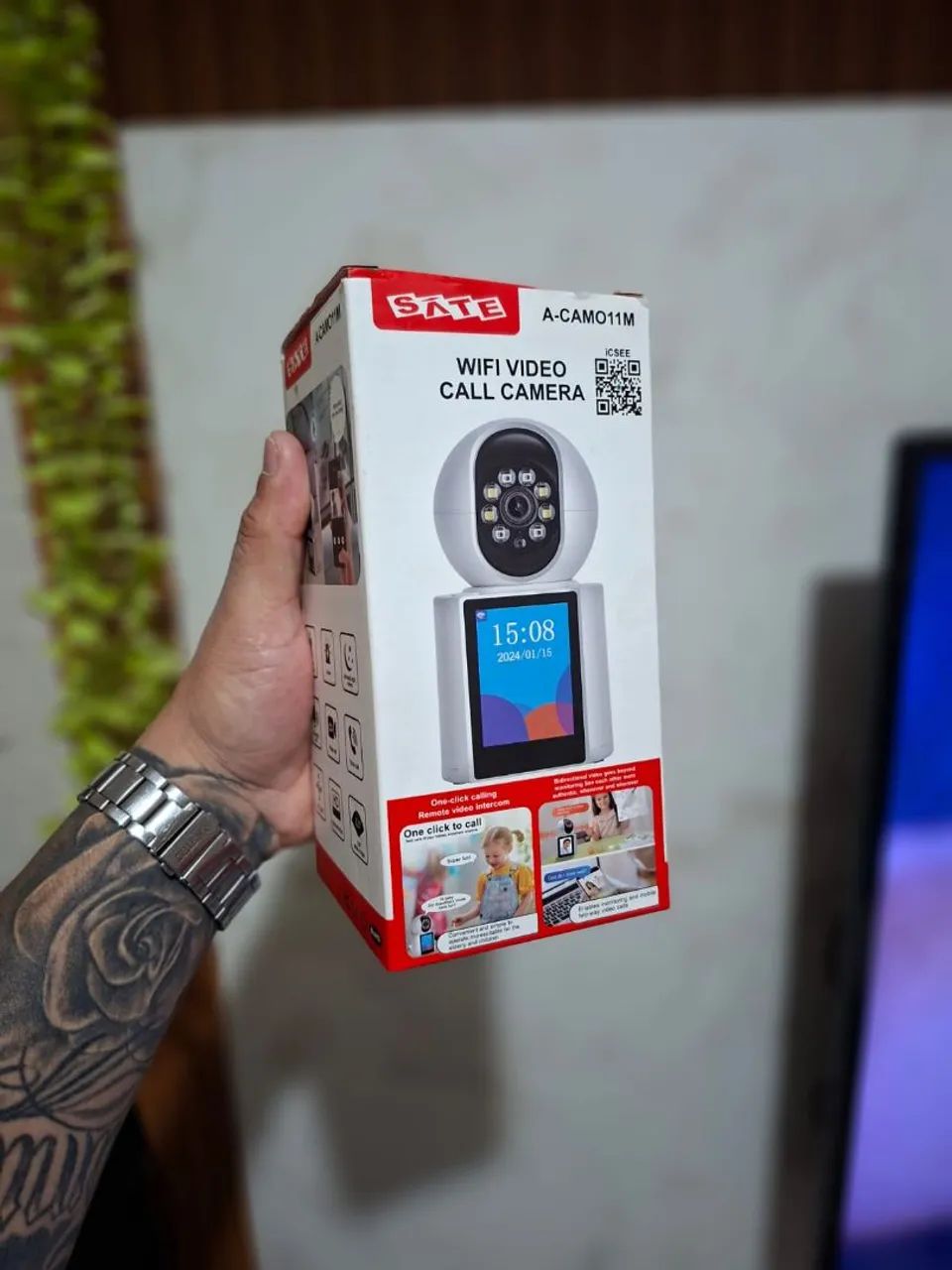 Câmera Wi-Fi Inteligente com Chamada de Vídeo | Visão Noturna | A-CAM011M | Nova - Foto 3
