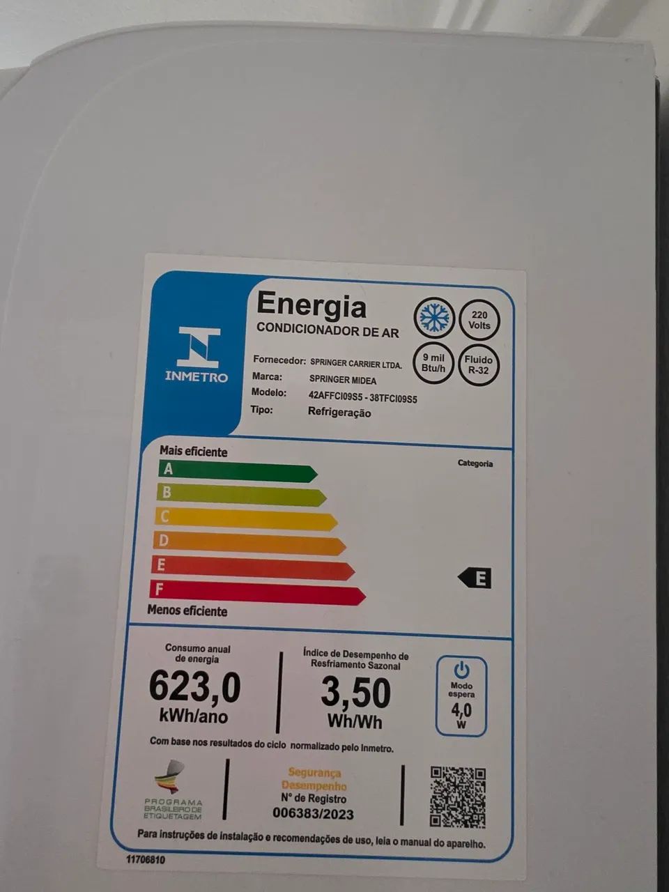 Ar-condicionado Springer 9.000 btu - Foto 3