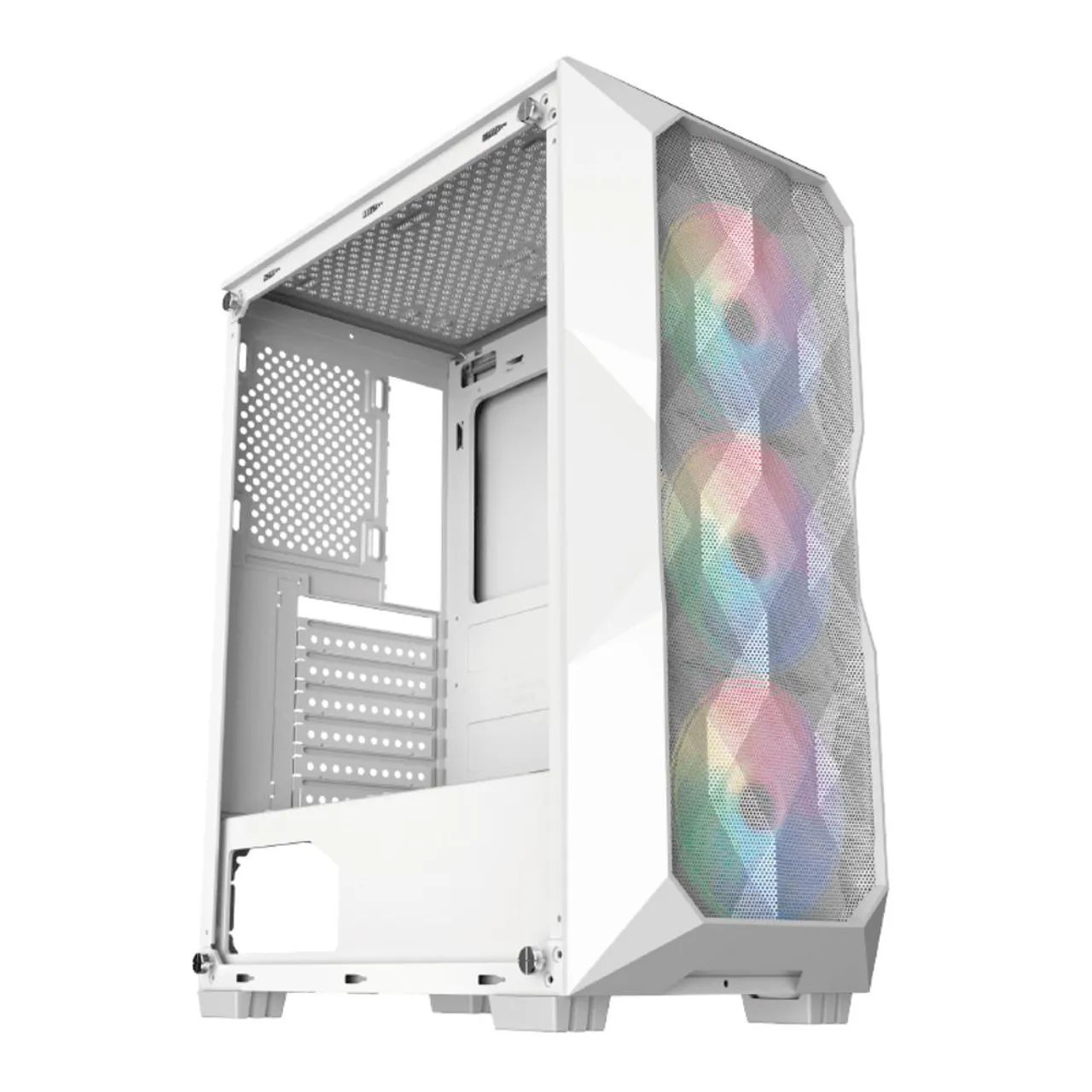Gabinete gamer branco com 3 FANS 