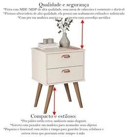 Mesa de Cabeceira Janus 2 Gavetas - Oferta! - Foto 5