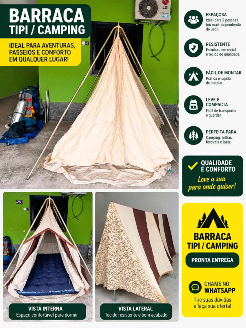 Barraca canadense 2pessoas  - Foto 5