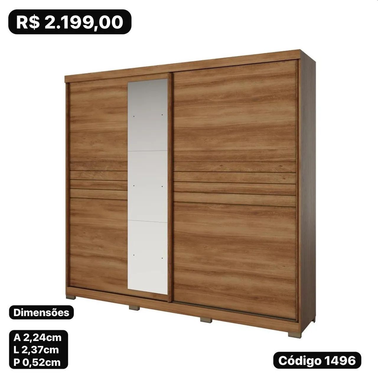 Roupeiro com portas de correr R$1.999,00 - Foto 2