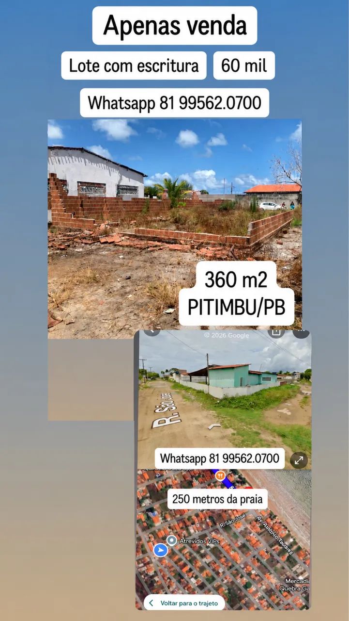 Terreno em Pitimbu/PB - Foto 2