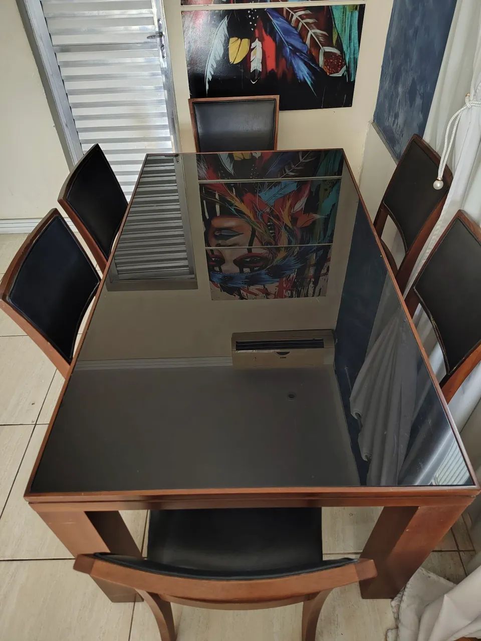 Mesa com 6 cadeiras madeira maciça nobre - Foto 2