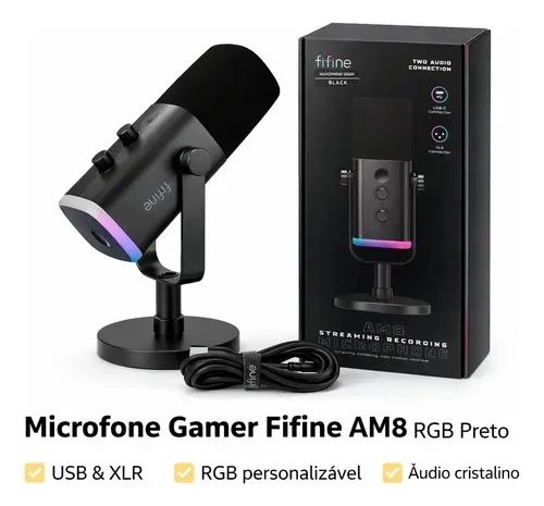 Microfone Fifine Am8 RGB - Foto 3