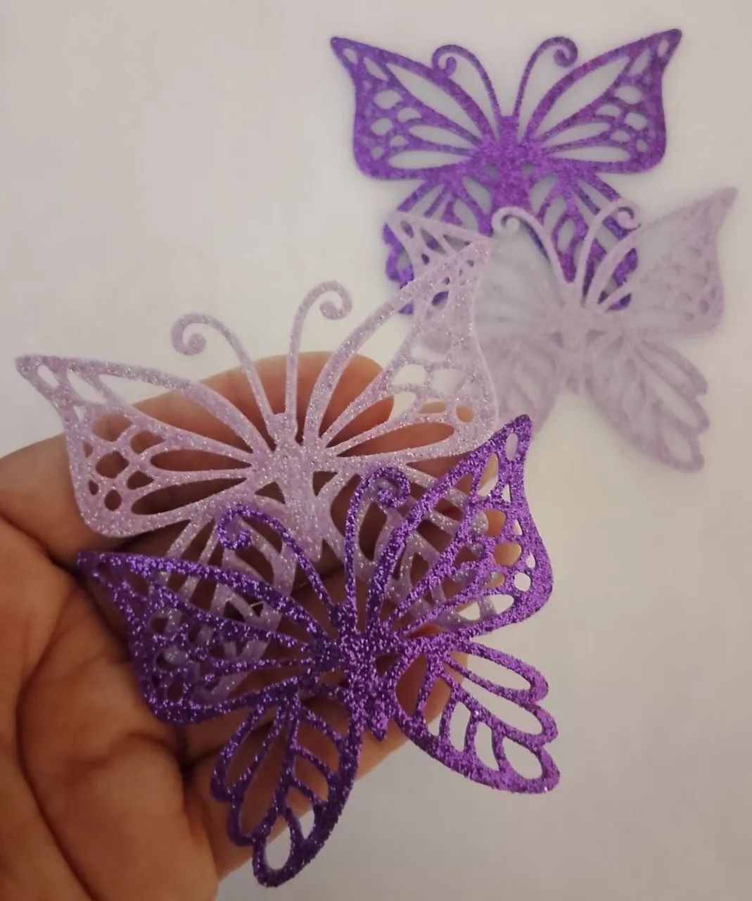 Borboleta em Eva com glitter  - Foto 5