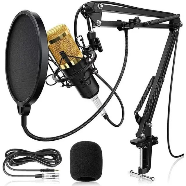 Microfone Condensador Profissional Para Studios e Podcast - Entrega Das 9 Até 22hrs