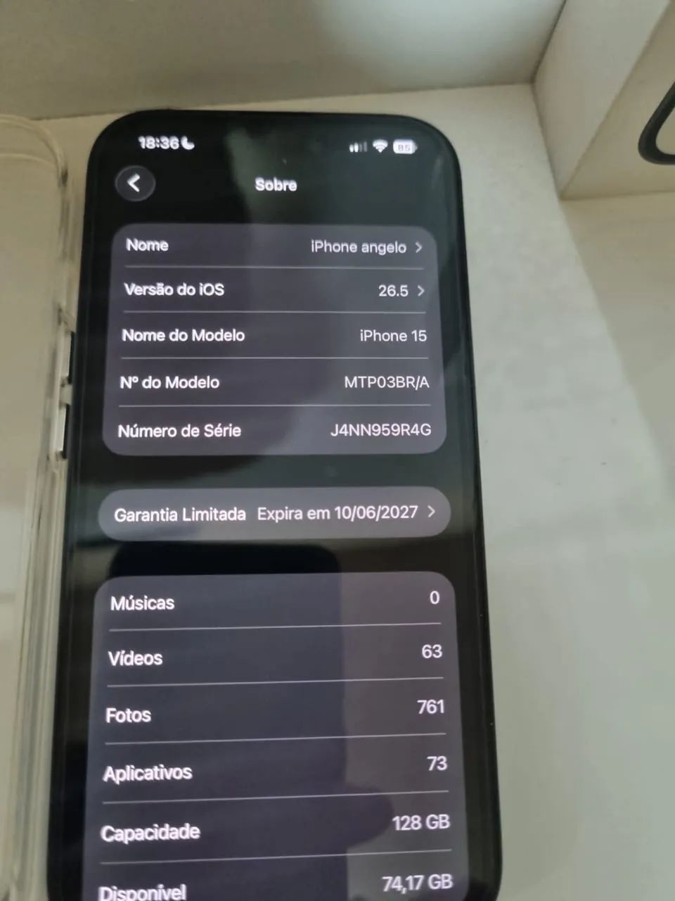 iPhone 15 128 Gb garantia até junho 2027 - Foto 2