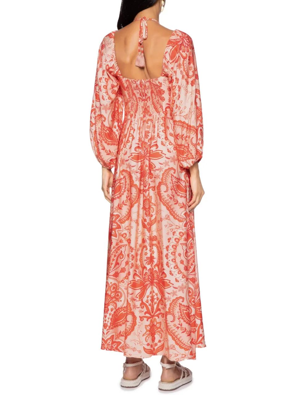 Vestido Longo Beleza Boho Rosa Farm - Foto 4
