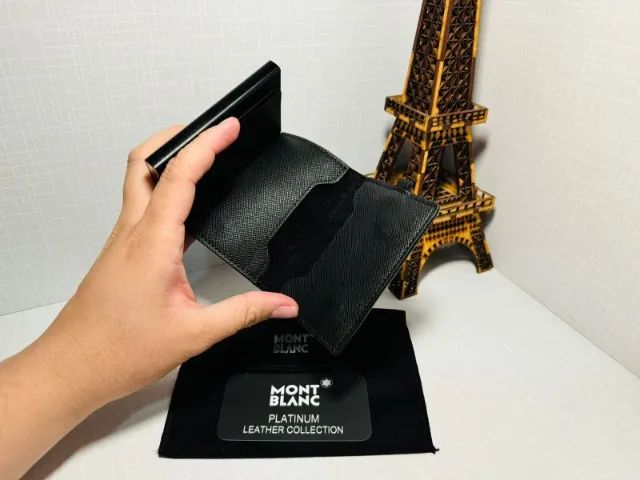 CARTEIRA MINI MONTBLANC COURO TEXTURIZADO PREMIUM AUTOMATICA  - Foto 3