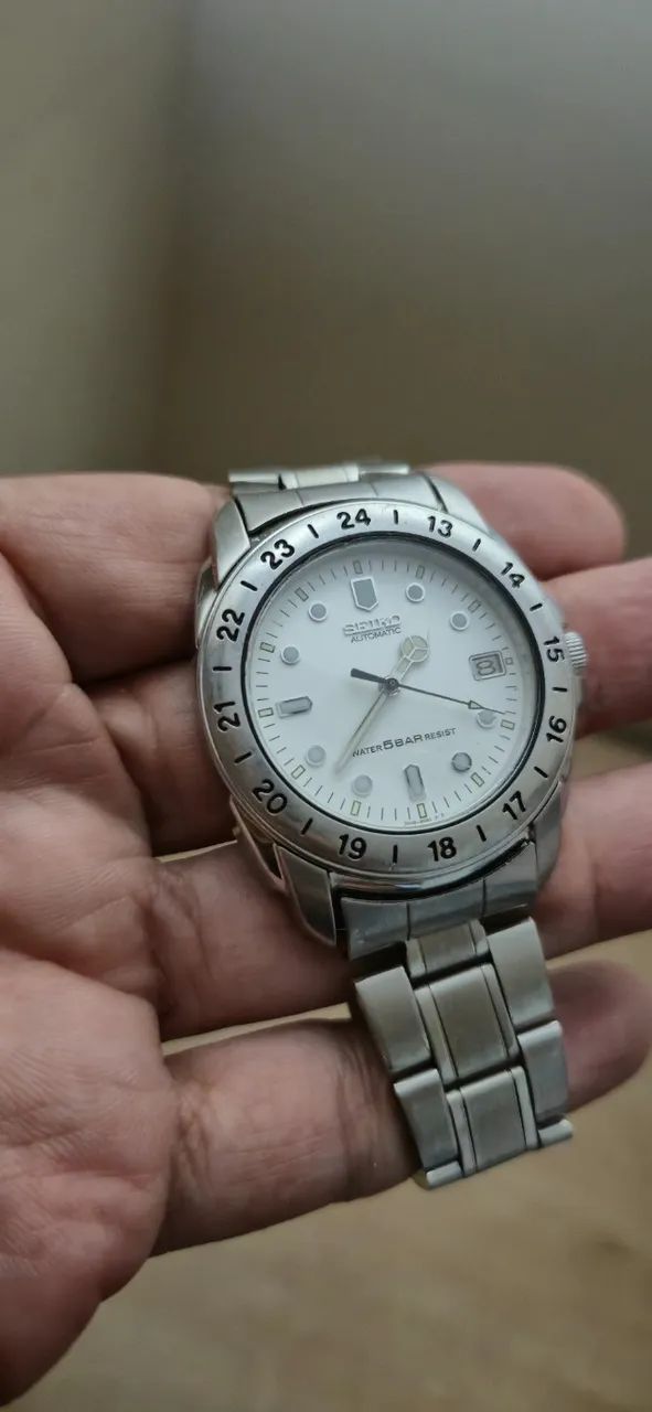 Raro Relógio Seiko Automatic "Explorer" Polar * Vintage Aço - Foto 3