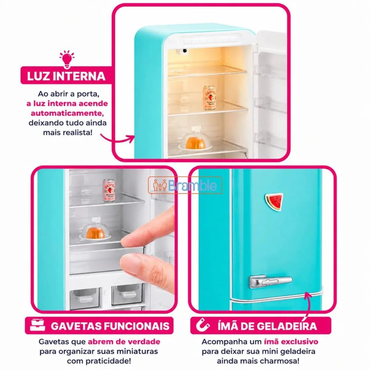 Mini Geladeira Brinquedo Mini Brands - Foto 5