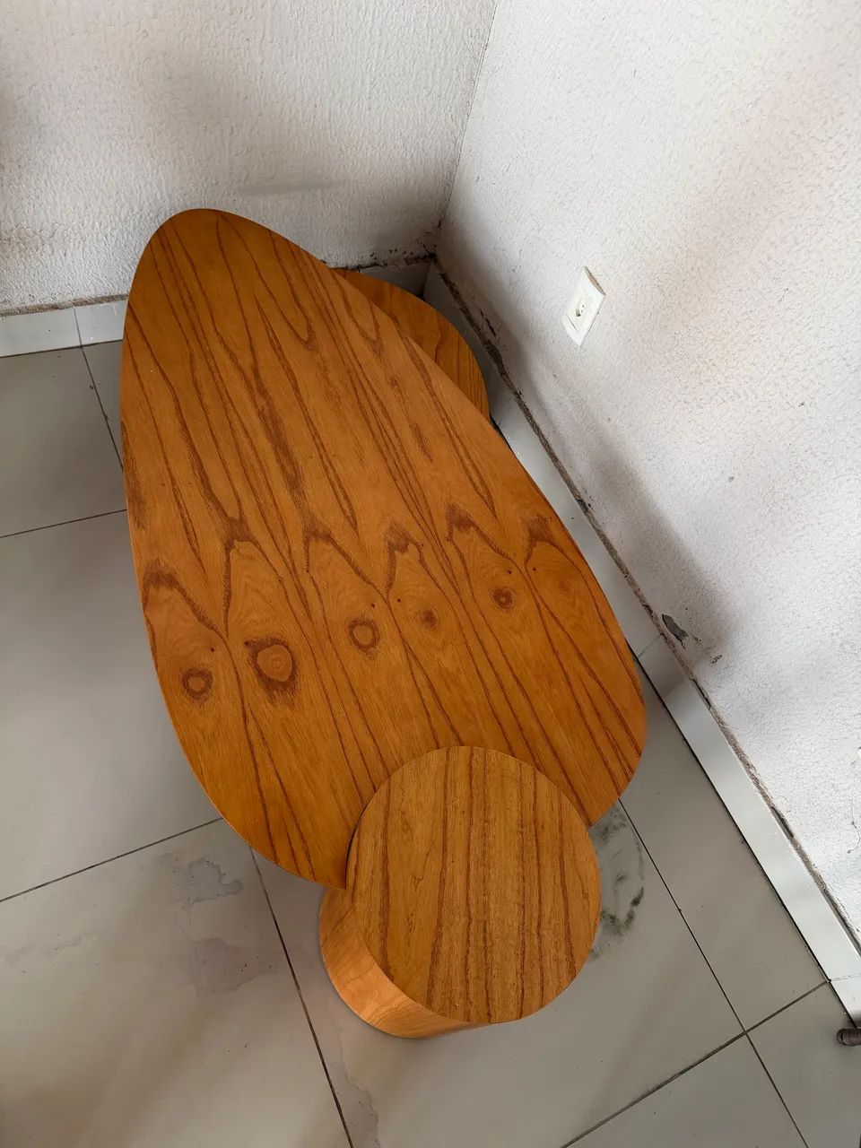 Mesa de Centro para Sala de Estar Pétala 100% MDF Cinamomo - Foto 4