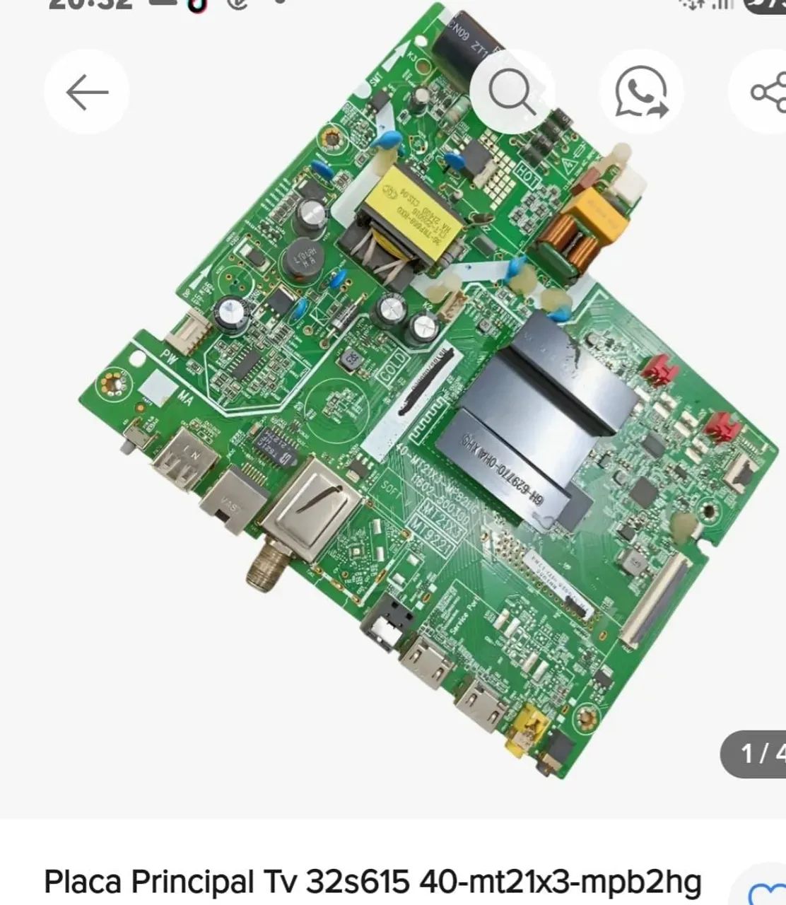 PLACA PARA SMARTV SEMP TCL 32S615.