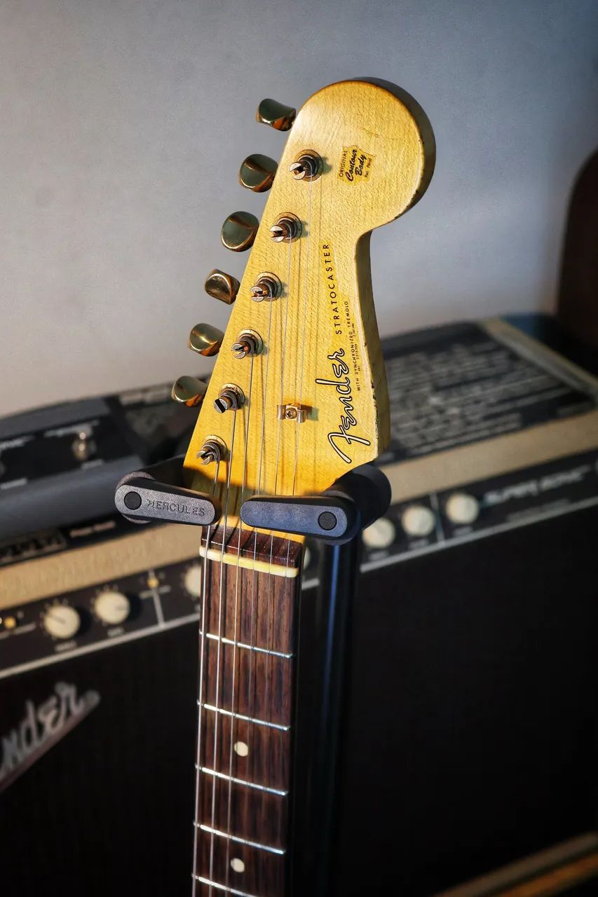 ギター Fender Custom Shop Stratocaster Guitarra Fender Custom Shop Wildwood 10 Stratocaster 1961