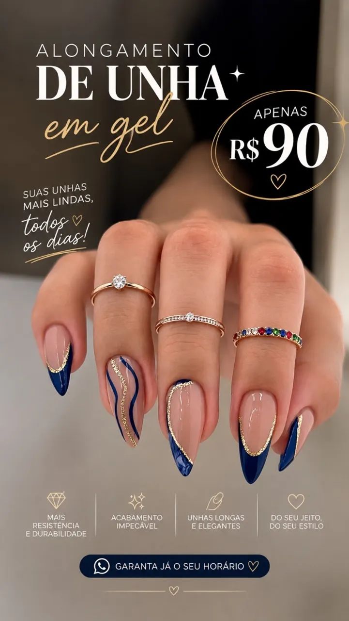 Alongamento em gel 