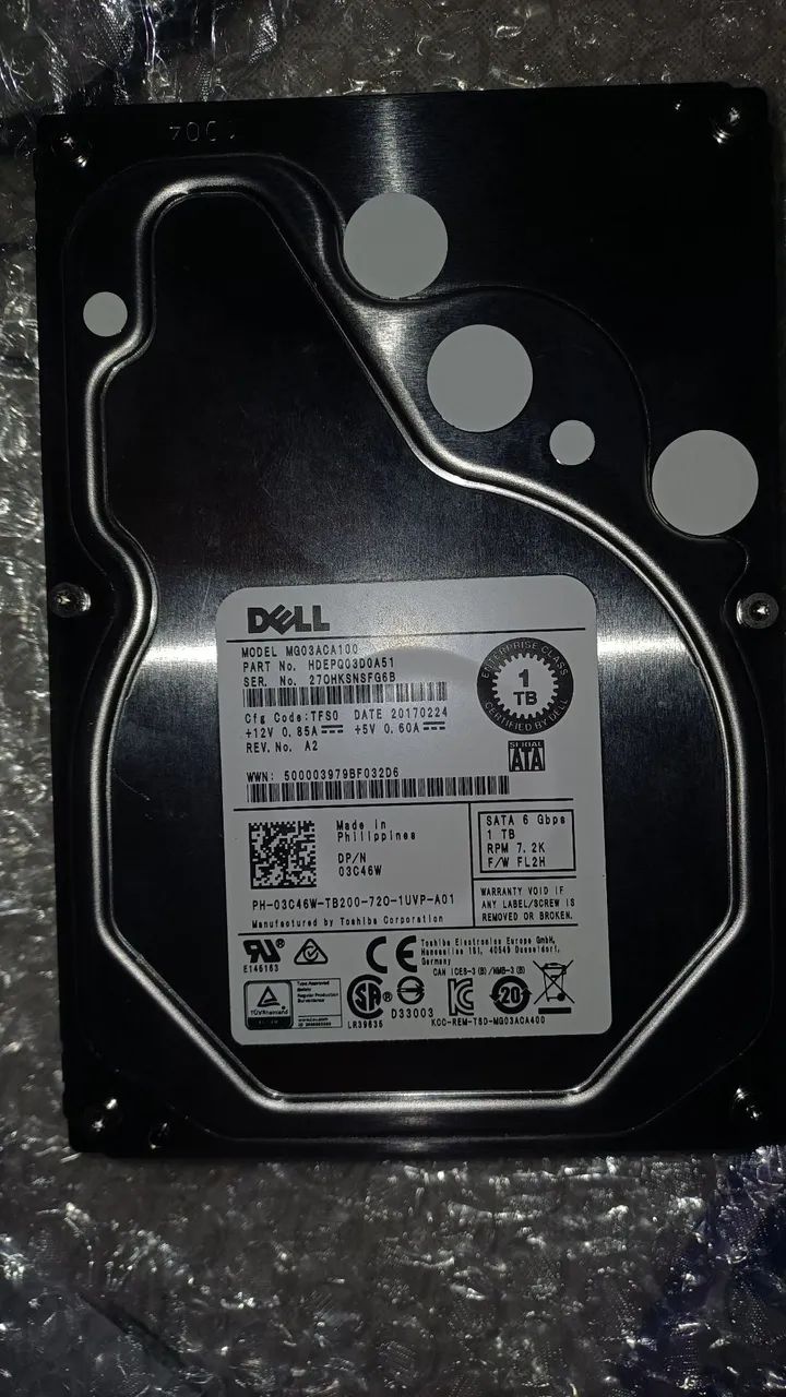 Disco Rígido Dell 1TB 7.2K SAS - Foto 3