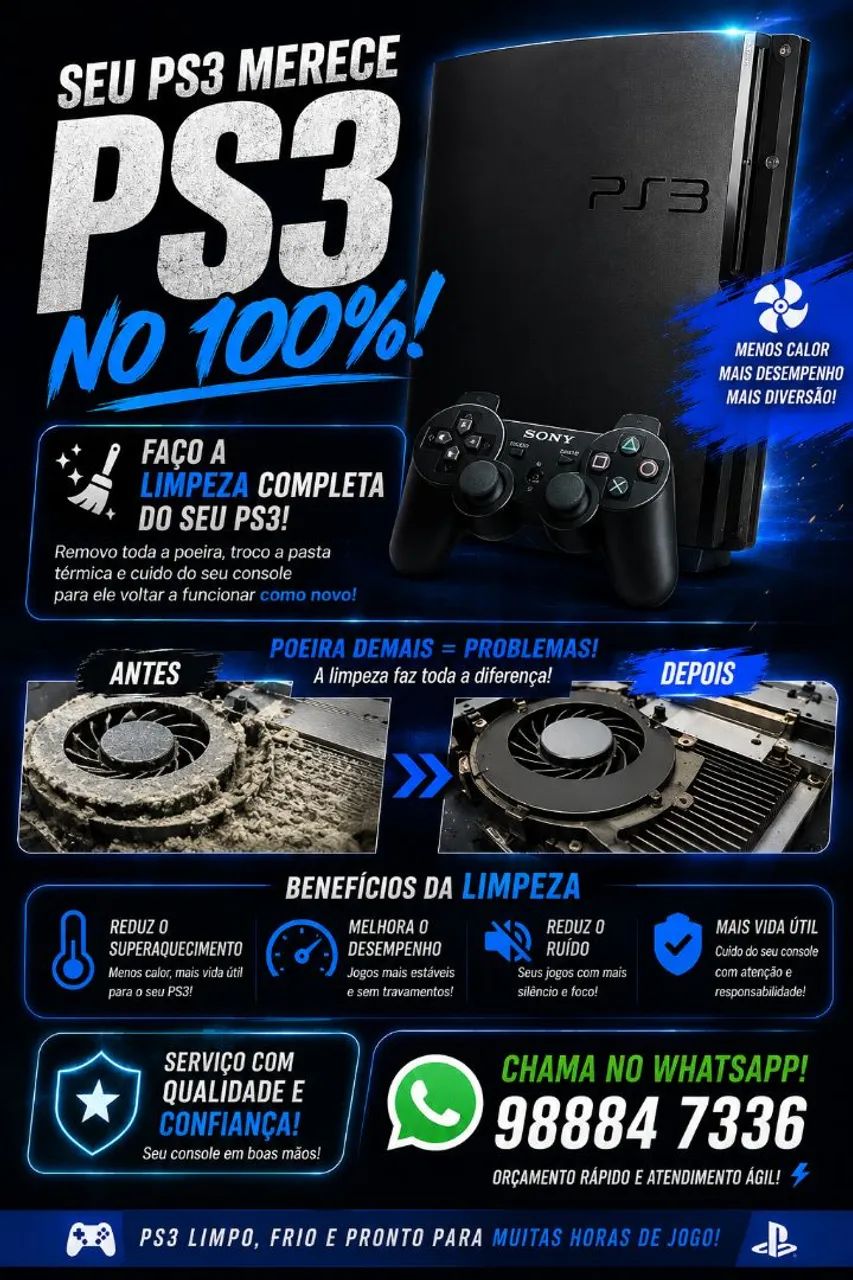 Limpeza de ps3