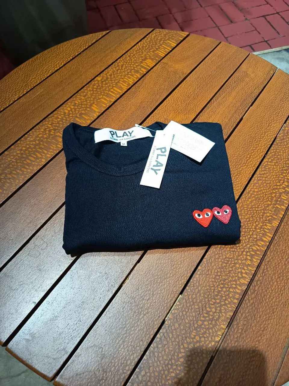 Camisa CDG play - Double Hearts 