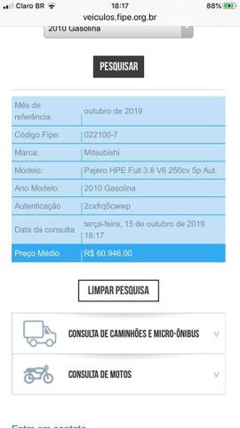 Pajero Full HPE 3.8 V6 Gasolina automática 4x4 com teto solar 7 lugares ano 2010 - Foto 5