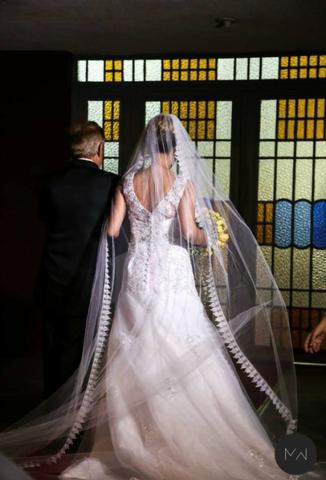 Vestido de Noiva + Véu - Foto 3