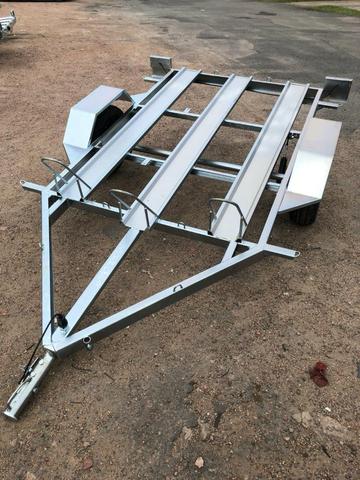 1,40 x 2m carretinha 3 trilhos para moto - Confira ~