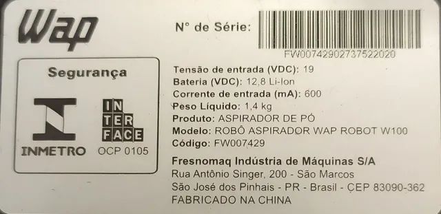 Aspirador de Pó Robô Automático - WAP-FW007429