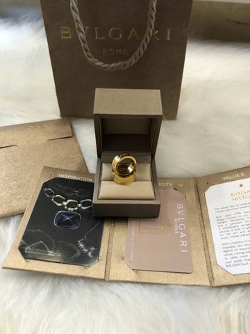 Aneis bvlgari alianças de luxo com caixa original da marca brinde - Foto 2
