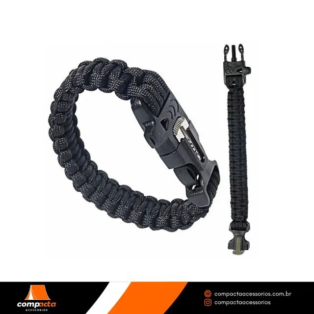 Bracelete Action Cord NTK Tático com iniciador de fogo e apito - Foto 2