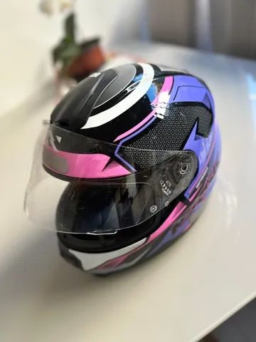 Capacete Moto Norisk Razor Preto Brilho Masculino Feminino Tamanho