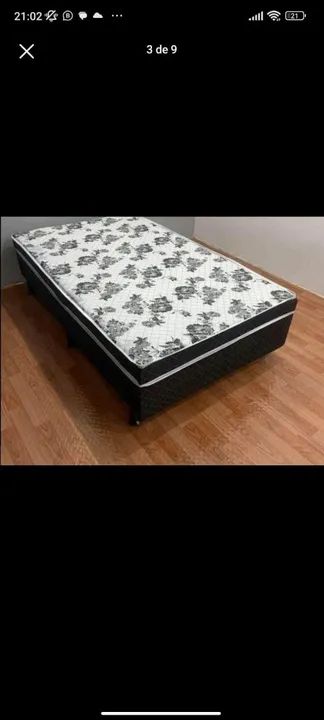 CAMA CASAL COM COLCHÃO ACOPLADO FRETE GRÁTIS 