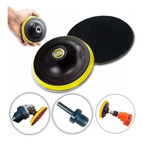 Suporte adaptador lixa velcro 5 pol